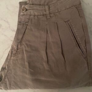 Closed Denim (Brand) Olive Distressed Cotton Khaki Pants